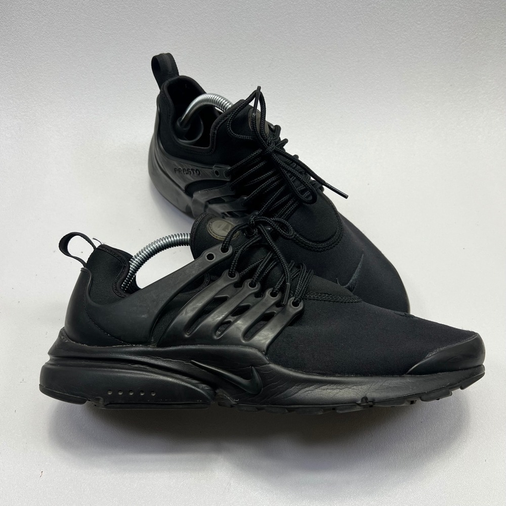 Nike Air Presto Womens 11 Triple Black Running Shoes Sneakers Lace Up DD1163-001